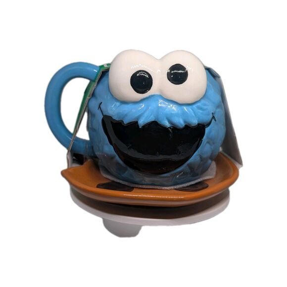 Sesame Street Cookie Monster Mug & Cookie Plate Set  2-Piece Ceramic Set. - Picture 1 of 6